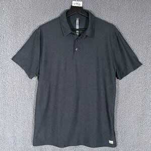 Vuori Strato Tech Polo Shirt - Men's Size M - Dark Gray